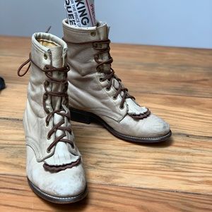 Laredo lace up leather boots